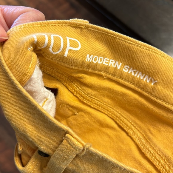 Loft yellow modern skinny jeans size 00P - Picture 4 of 5